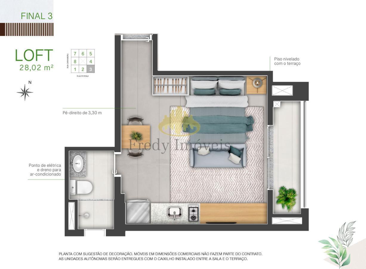 Apartamento, 1 quarto, 28 m² - Foto 2