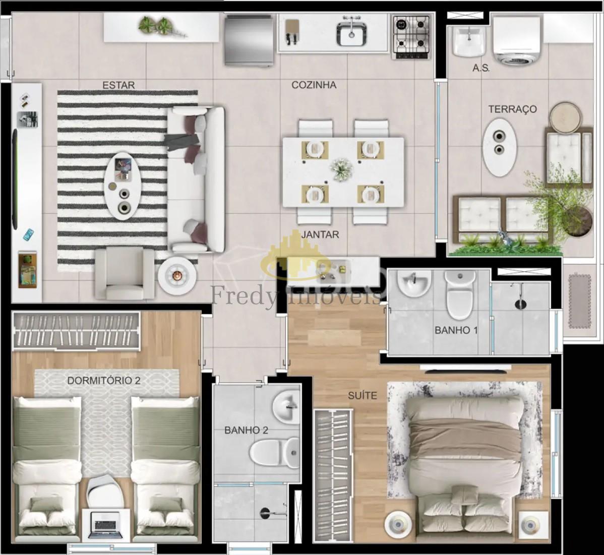 Apartamento, 2 quartos, 54 m² - Foto 27