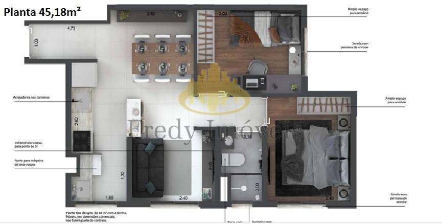 Apartamento, 2 quartos, 41 m² - Foto 20