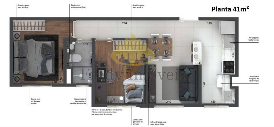 Apartamento, 2 quartos, 41 m² - Foto 19